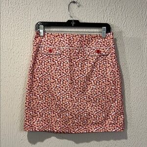 Fairway & Greene Cotton Floral Red Skort size 6